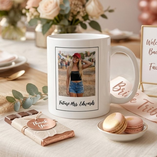 Bach-fest Bröllopsdusch Sängvätning Favors Foto Kaffemugg (Bachelorette Party Photo Coffee Photo Mug)