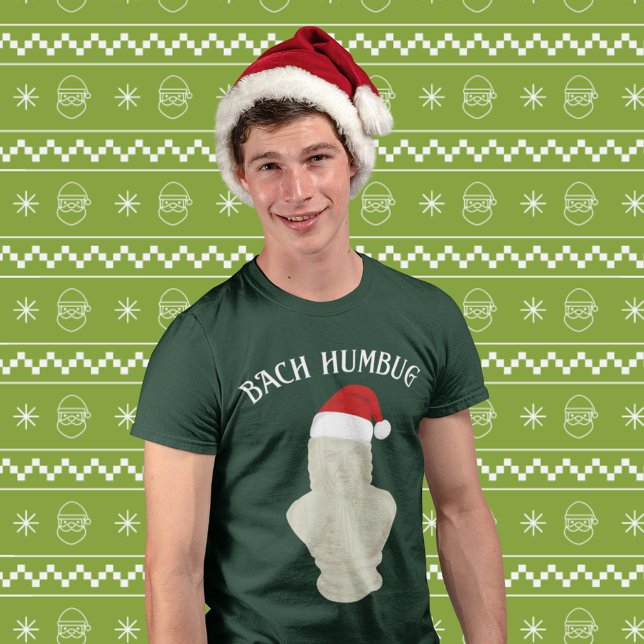Bach Humbug Funny Classical Music-jul T Shirt (Skapare uppladdad)
