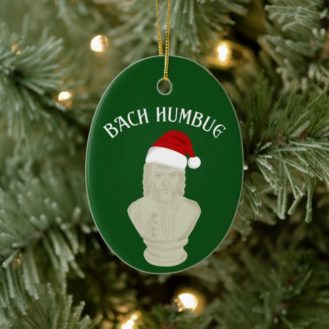 Bach Humbug Funny Classical Music Thmet Julgransprydnad Keramik (Träd)