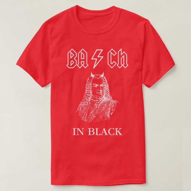 Bach in Black T Shirt (Design framsida)