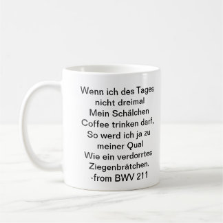 Bach kaffemugg - tysk