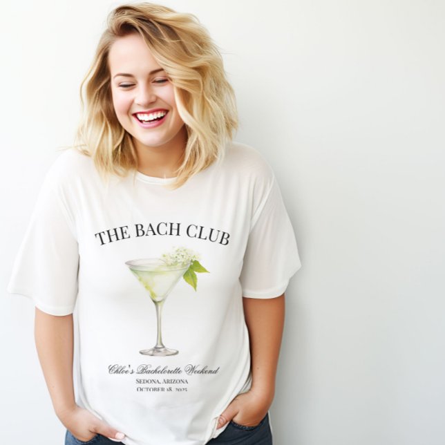 Bach Klubb Anpassningsbar Bachelorette Party Match T Shirt (The Bach Club Custom Bachelorette Party Matching Tshirt)