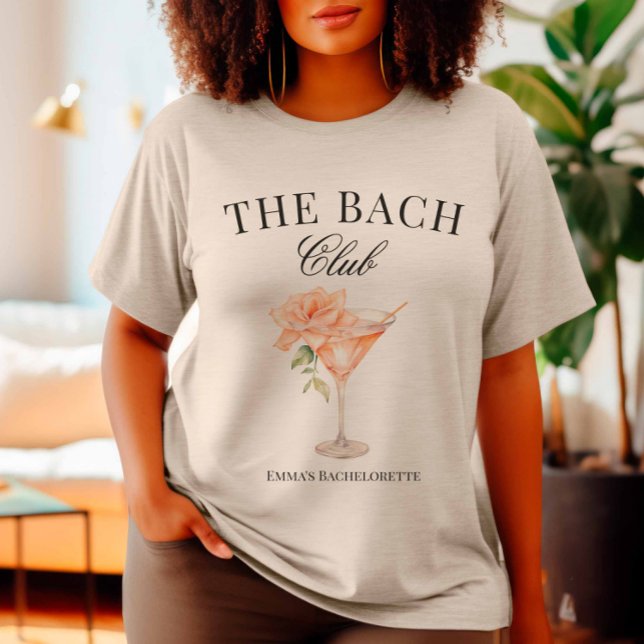 Bach Klubb  Cocktail T Shirt (Blush Cocktail Bachelorette Tshirt)