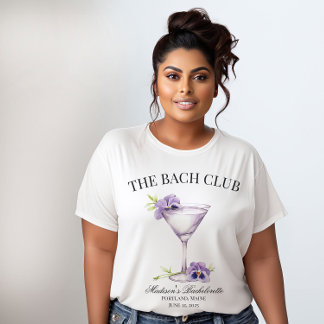 Bach Klubb Lila Cocktail Girls Resa Anpassade T Shirt