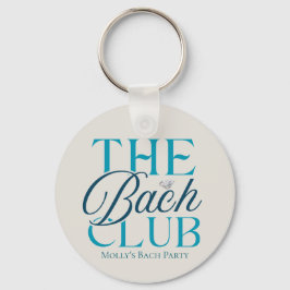 Bach Klubb Modern Simple Blue Bachelorette Party Nyckelring