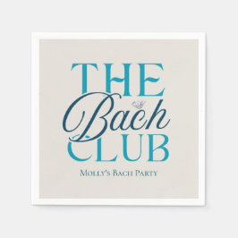 Bach Klubb Modern Simple Blue Bachelorette Party Pappersservett