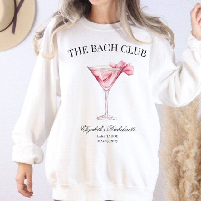 Bach Klubb Rosa Cocktail Bachelorette Girl Resa T Shirt (The Bach Club Sweatshirt Pink Cocktail)