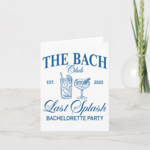 Bach-Klubben 2025 förra Stänk-Beach Bachelorette Kort