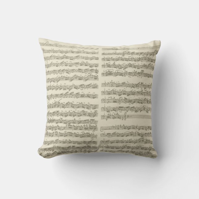 Bach musikmanuskript, 2nd följe för violoncell kudde (Framsida)