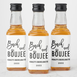 Bach och Boozy Bachelorette Party Favors Spritflaskor Etikett