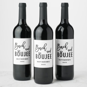 Bach och Boozy Bachelorette Party Favors Vinflaska Etikett
