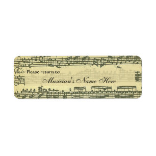 Bach Partita egendometikett Returadress Etikett