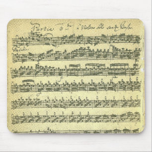 Bach Partita musikmanuskript för solo fiol Musmatta