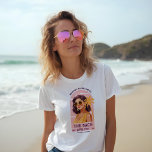 Bach Party Crew Retro Woman Bachelorette Party T Shirt<br><div class="desc">Make your bachelorette party unforgettable with our fun, modern retro bachelorette t-shirt design. Perfect for each of your guests, this unique t-shirt combines playful retro aesthetics with contemporary flair, ensuring everyone will look fabulous while celebrating. Featuring a hand-drawn beautiful retro woman wearing yellow glasses and dark brown hair set against...</div>