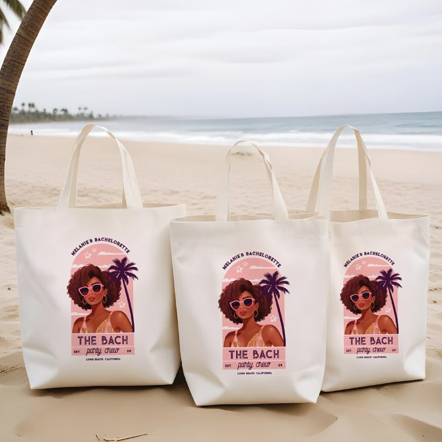 Bach Party Crew Retro Woman Bachelorette Party Tygkasse (The Bach Party Crew Retro Woman Bachelorette Party Tote Bag)