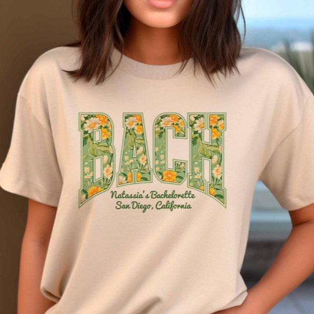 Bach Party Retro Varsity Bridesmaid T Shirt (Retro Bach TShirt)