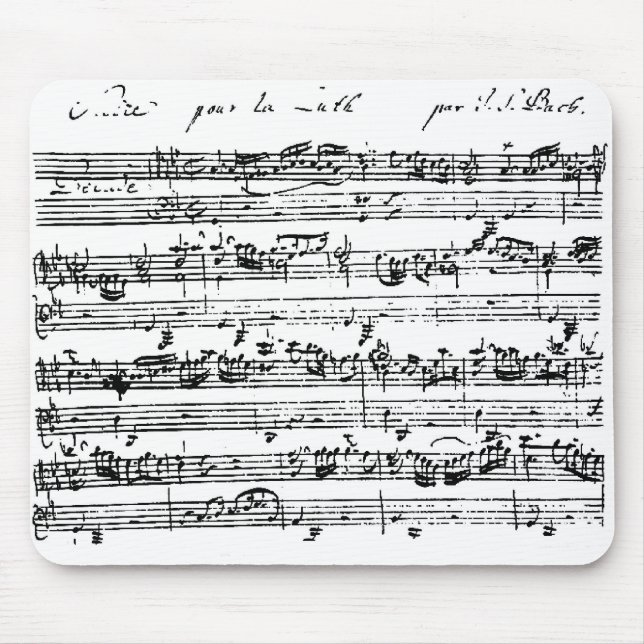 Bach score mousepad musmatta (Framsidan)