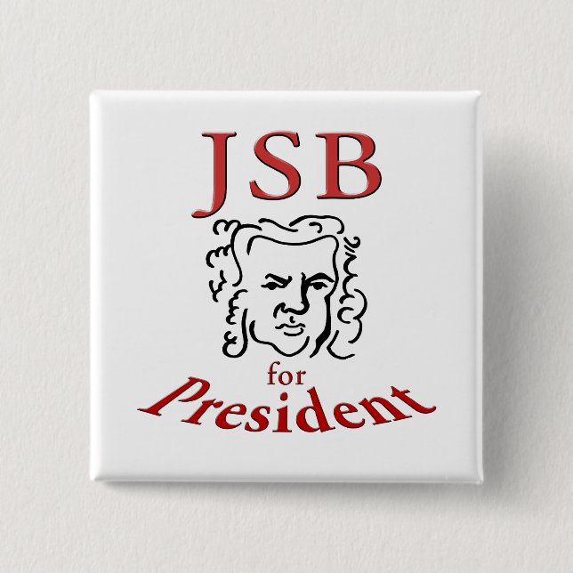 Bach som president knapp (Framsida)