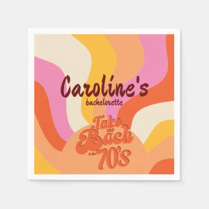 Bach till 70-talet Retro Groovy Sunset Bachelorett Pappersservett