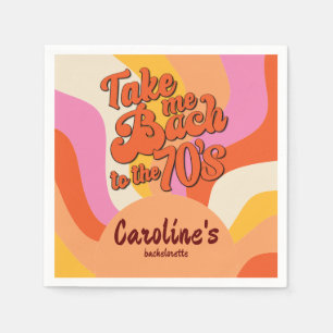 Bach till 70-talet Retro Groovy Sunset Bachelorett Pappersservett