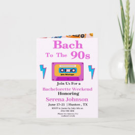 Bach till 90-talet kassettband Bröllopsfest på hel Inbjudan