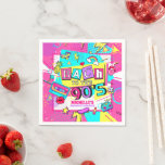 Bach till 90-talet Papper Pappersservett<br><div class="desc">Perfekt present att komplettera den speciella bruden med! 

För matchande digitala inbjudningar och matchande artiklar,  besök vår Etsy-butik: https://www.etsy.com/shop/BDPDesignsWeddings?ref=seller-platform-mcnav&search_query=bach to the 90s</div>