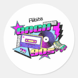 Bach till 90-talet runt klistermärke