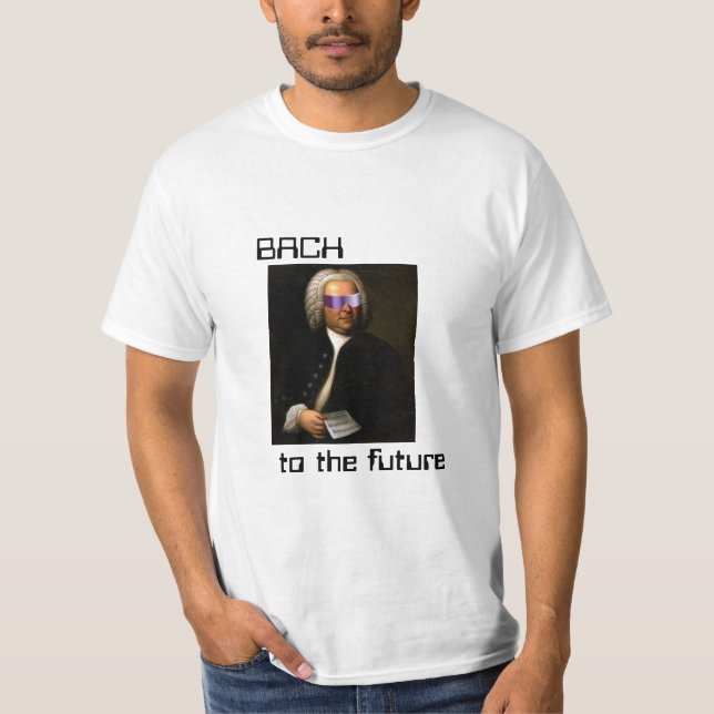 Bach to the future tee shirt (Framsida)