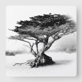 BACH TRÄD-väggklocka Fyrkantig Klocka