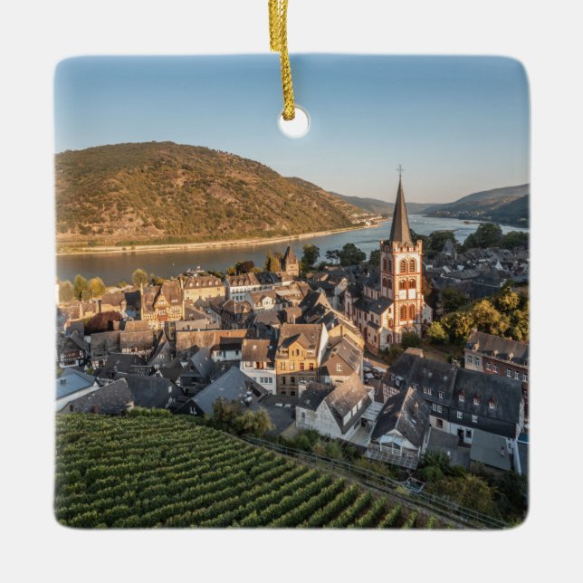 Bacharach Tyskland Julgransprydnad Keramik (Framsida)