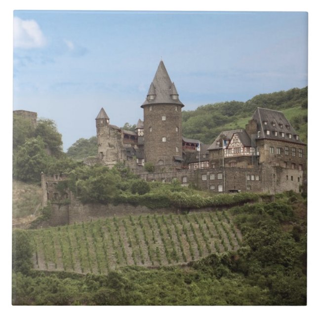 Bacharach, Tysklandare, Stahleck Castle, Schloss Kakelplatta (Framsidan)