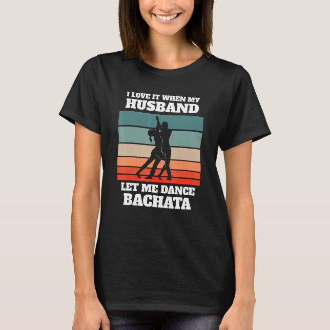 Bachata Dance   Retro Bachata Dancing T Shirt (Framsida)