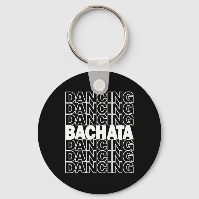 Bachata Dancing Typography Graphic for Salsa Latin Nyckelring (Framsida)