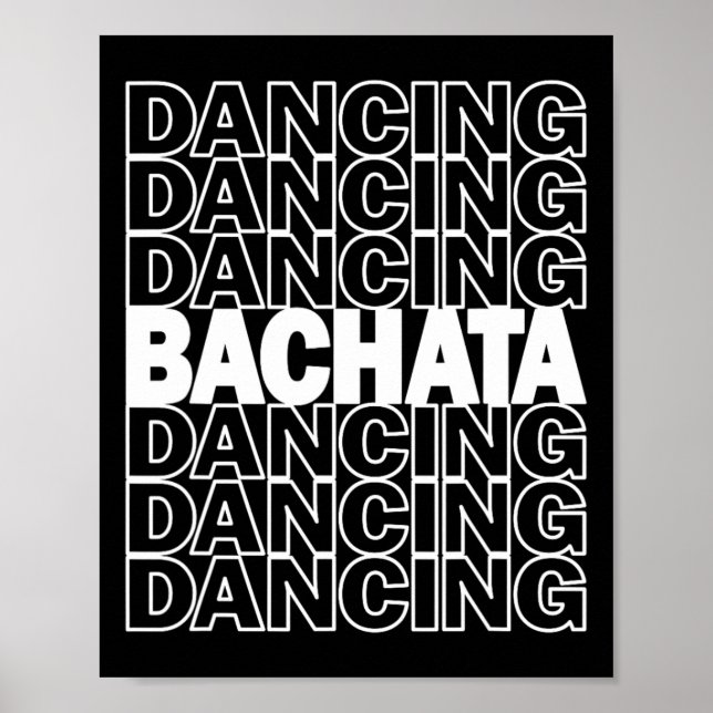 Bachata Dancing Typography Graphic for Salsa Latin Poster (Framsidan)