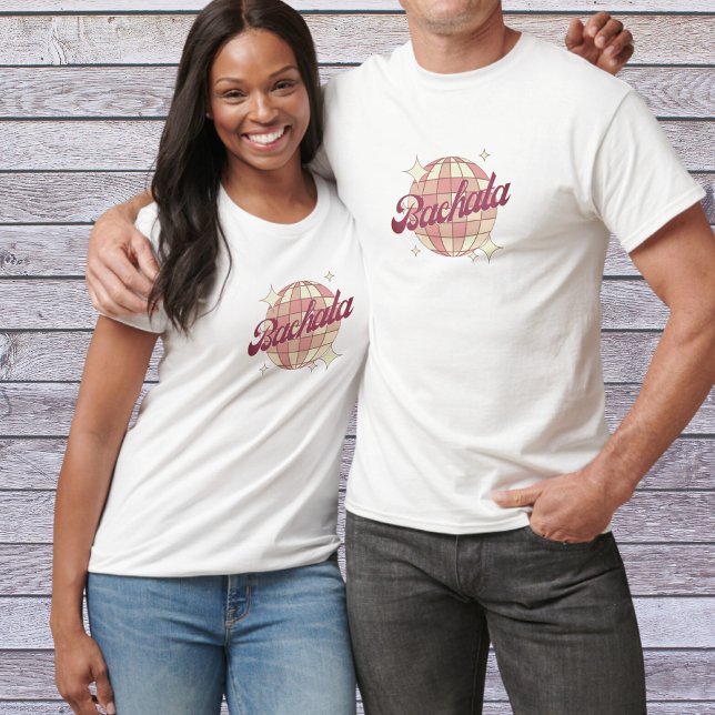 Bachata-dans i rosa, tecknad stil t shirt (Skapare uppladdad)