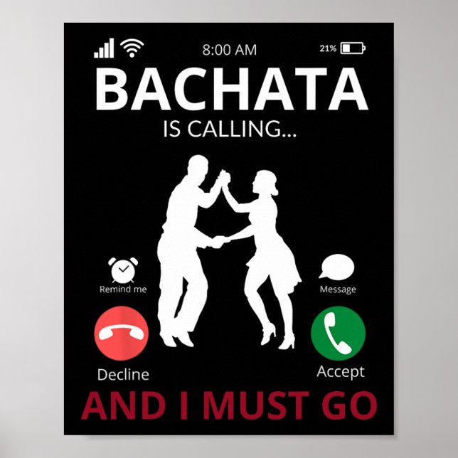 Bachata ringer - härkomst från Dominikanska republ Poster (Framsidan)
