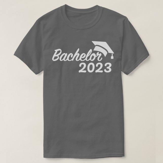 Bachelor 2023 för studenten och student t shirt (Design framsida)