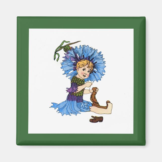 Bachelor Button Magnet (Framsidan)