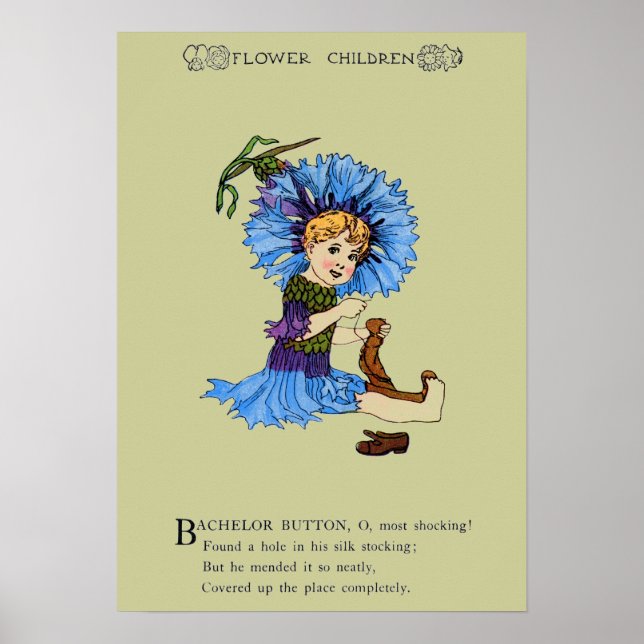 Bachelor Button Poster (Framsidan)