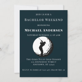 Bachelor Golf Helg Party-inbjudan Inbjudningar