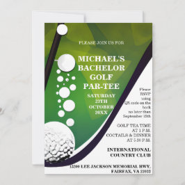 Bachelor Golf Par-Tee | Golf Bachelor Party Inbjudningar