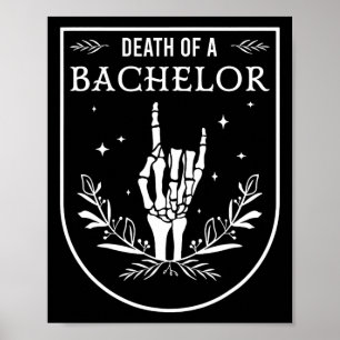 Bachelor Groom Groomsman Gothic Halloween Poster