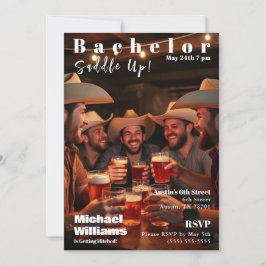 Bachelor Land Magazine Cover Inbjudningar