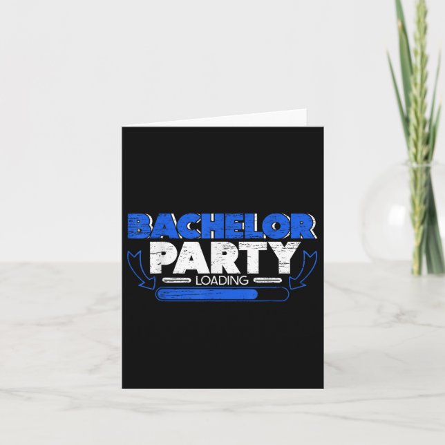 Bachelor Loading Groom Bride Party Funny Kort (Framsida)