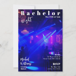 Bachelor Night Magazine Cover Inbjudningar