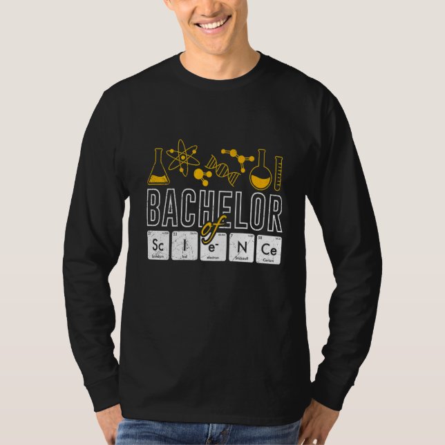 Bachelor of Science Chemist Bachelor Studenten T Shirt (Framsida)