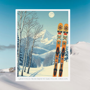 Bachelor Oregon-skidområdet vykort