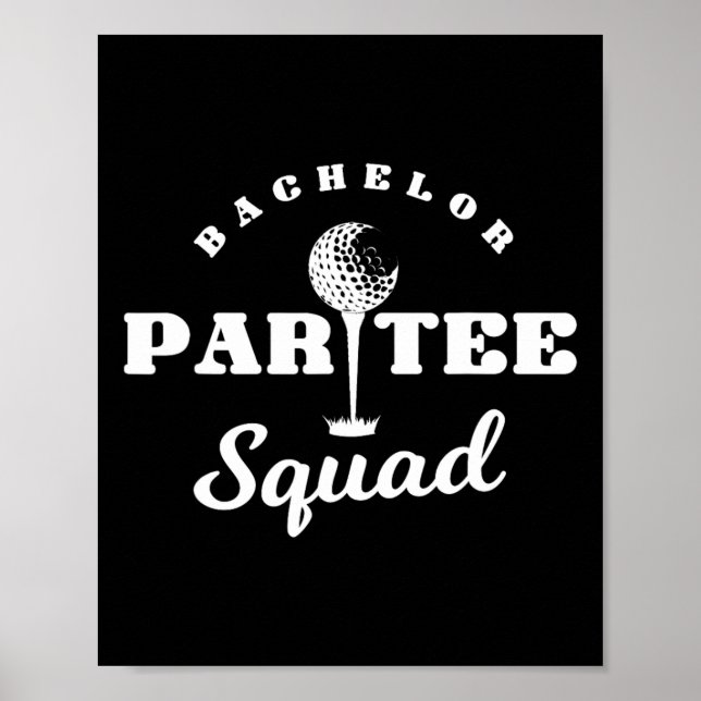 Bachelor Par Squad Funny Golf Bachelor Party P Poster (Framsidan)