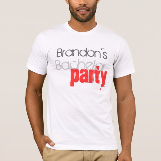Bachelor Party-Anpassade T Shirt (Framsida)
