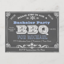 Bachelor Party | BBQ | Vintage-kalkylpanel